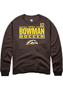 Sophia Bowman Western Michigan Broncos Mens Brown NIL Stacked Box Player Crew