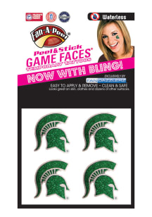 Green Michigan State Spartans Glitter 4 Pack Tattoo