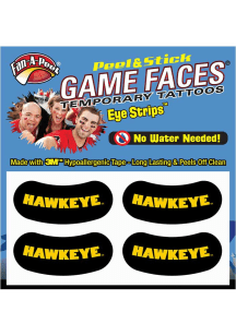 Iowa Hawkeyes 2pk Eye Strips Tattoo