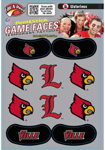 Louisville Cardinals Combo Sheet Tattoo