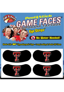 Texas Tech Red Raiders 2pk Eye Strips Tattoo