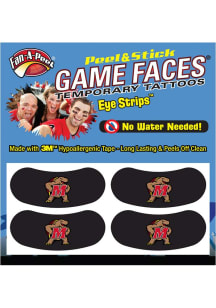 Red Maryland Terrapins 2pk Eye Tattoo