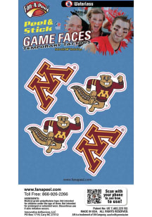 Red Minnesota Golden Gophers 4pk Tattoo