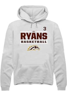 Ej Ryans Western Michigan Broncos Mens White NIL Stacked Box Player Hood