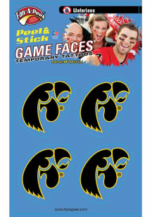 Iowa Hawkeyes 4pk Game Face Tattoo