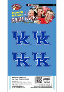 Kentucky Wildcats 4pk Game Face Tattoo