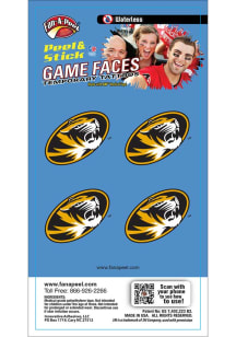 Missouri Tigers 4pk Game Face Tattoo