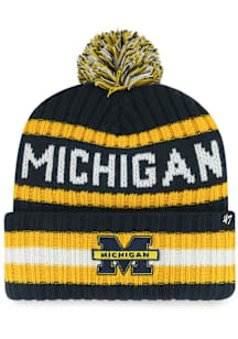 47 Michigan Wolverines Navy Blue Bering Cuff Mens Knit Hat