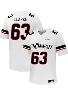 Zachary Clarke  Nike Cincinnati Bearcats White Football NIL Name And Number Football Jersey