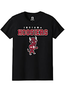 Summit Sportswear Indiana Hoosiers Youth Black Mascot Short Sleeve T-Shirt