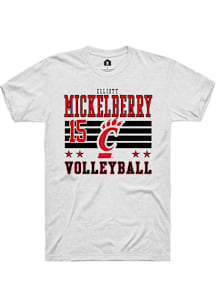 Elliott Mickelberry Cincinnati Bearcats White NIL Striped Short Sleeve Player T Shirt