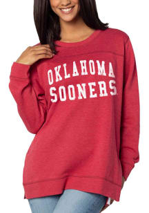 Oklahoma Sooners Womens Crimson Back to Basics Tunic Crew Sweatshirt