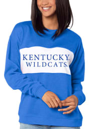 Kentucky Wildcats Womens Blue Penant Crew Sweatshirt