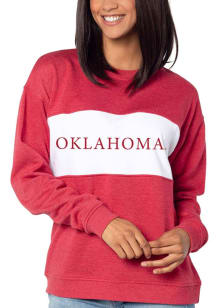 Oklahoma Sooners Womens Crimson Penant Crew Sweatshirt