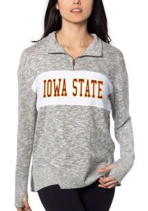 Iowa State Cyclones Womens Grey Cozy 1/4 Zip Pullover