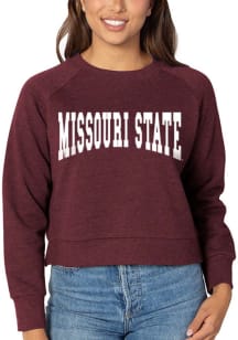 Missouri State Bears Womens Maroon Boxy Raglan Crew Sweatshirt
