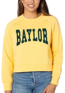 Baylor Bears Womens Gold Boxy Raglan Crew Sweatshirt
