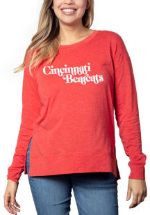 Cincinnati Bearcats Womens Red Melange Tunic LS Tee