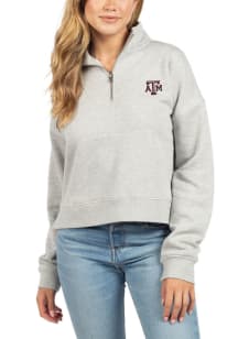 Texas A&amp;M Aggies Womens Grey Halftime 1/4 Zip Pullover