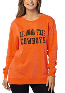 Oklahoma State Cowboys Womens Orange Back to Basics Crew Sweatshirt