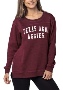 Texas A&amp;M Aggies Womens Maroon Back to Basics Crew Sweatshirt