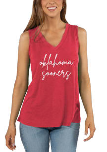 Oklahoma Sooners Womens Crimson Sunkissed Tank Top