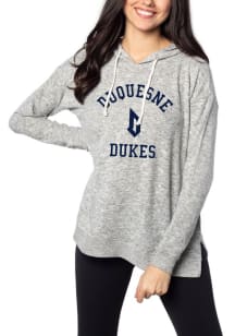 Duquesne Dukes Womens Grey Cozy Hooded Sweatshirt