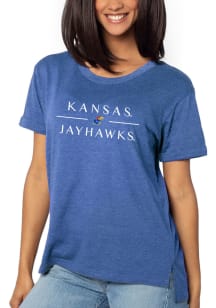 Kansas Jayhawks Womens Blue Must Have Short Sleeve T-Shirt
