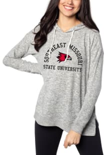 Southeast Missouri State Redhawks Womens Grey Tunic Hooded Sweatshirt