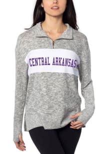 Central Arkansas Bears Womens Grey Cozy 1/4 Zip Pullover