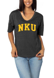 Northern Kentucky Norse Womens Black Happy Jersey Short Sleeve T-Shirt