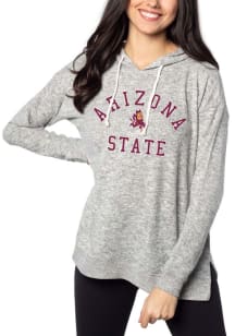 Arizona State Sun Devils Womens Grey Tunic Hooded Sweatshirt