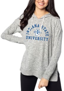 Indiana State Sycamores Womens Grey Tunic Hooded Sweatshirt