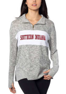 Southern Indiana Screaming Eagles Womens Grey Cozy 1/4 Zip Pullover