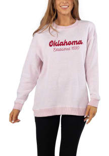 Oklahoma Sooners Womens Cardinal Warm Up Crew Sweatshirt