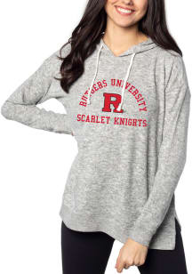 Womens Grey Rutgers Scarlet Knights Cozy Hooded Sweatshirt