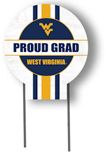 West Virginia Mountaineers KH Sports Fan 20x20 Circle Yard Sign with Stakes Proud Grad Yard Sign -..