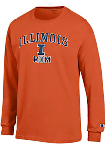 Champion Illinois Fighting Illini Orange Mom Jersey Long Sleeve T Shirt