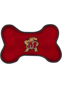 Red Maryland Terrapins 8inch Squeak Bone Pet Toy