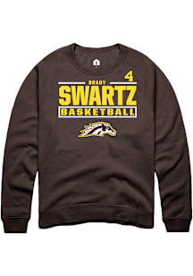 Brady Swartz Western Michigan Broncos Mens Brown NIL Stacked Box Player Crew