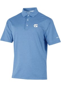 Columbia North Carolina Tar Heels Mens Light Blue Sand Tee Short Sleeve Polo
