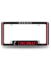 Cincinnati Bearcats Classic All Over Chrome License Plate Frame - White