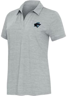 Antigua Arlington Renegades Womens Grey Bandit Layout Short Sleeve Polo Shirt