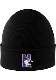LogoFit Northwestern Wildcats Black North Pole Mens Knit Hat