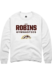 Amy Robins Western Michigan Broncos Mens White NIL Stacked Box Player Crew