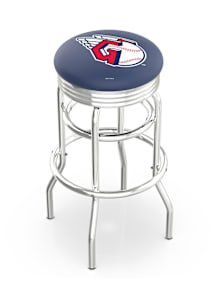 Cleveland Guardians Double-Ring Swivel Chrome Pub Stool - Silver