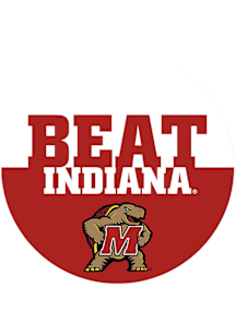 Maryland Terrapins BEAT Indiana 3" Button - Red