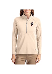 Cutter and Buck Ohio State Buckeyes Womens Brown Adapt Eco Qtr Zip Pullover