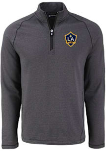 Cutter and Buck LA Galaxy Mens Black Pehastin Long Sleeve Qtr Zip Pullover