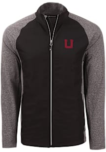 Cutter and Buck Utah Utes Mens Black Vault Adapt Eco Big and Tall Light Weight Jacket